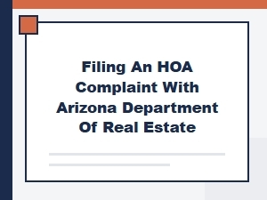 Filing an Hoa Complaint with the Arizona Adre